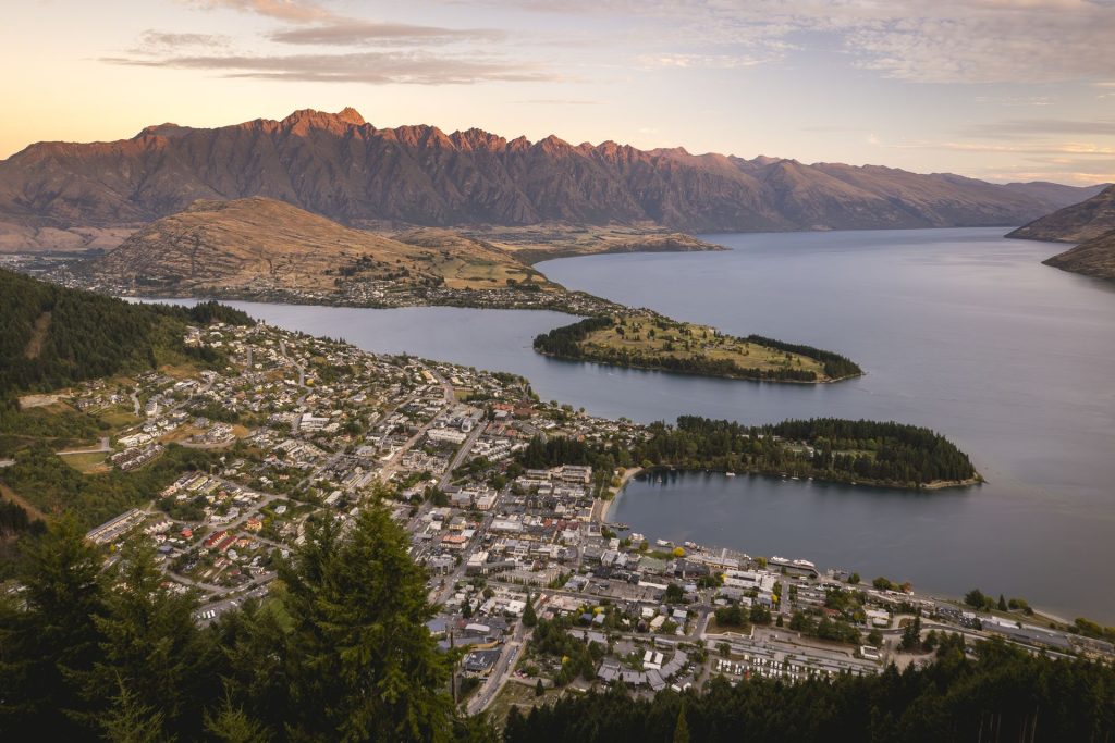 Queenstown aerial view